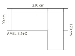 Amelie samettisohva divaanilla, Vanharoosa