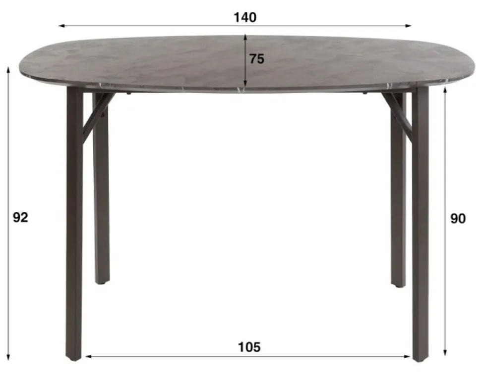 Amsterdam Onyx baaripöytä 140cm
