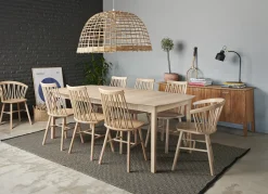 Hans K ZigZag ruokapöytä 120cm, valkoöljytty tammi
