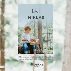 Hiipakka Niklas korkea vitriini, laatikoilla