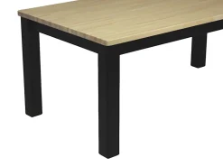 Kanerva ruokapöytä 220x100, musta/koivu