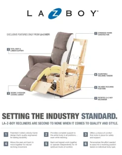 La-Z-Boy Ethan recliner mekanismituoli, ruskea nahka