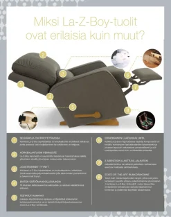 La-Z-Boy Harmony recliner mekanismituoli, vaalea kangas