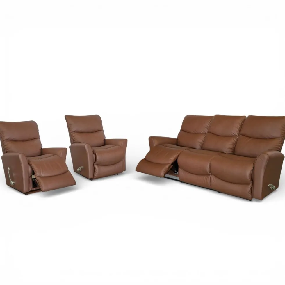 La-Z-Boy Rowan 3+1+1 recliner sohvakalusto, ruskea nahka