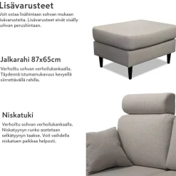 Napue 3+2 sohvakalusto beige