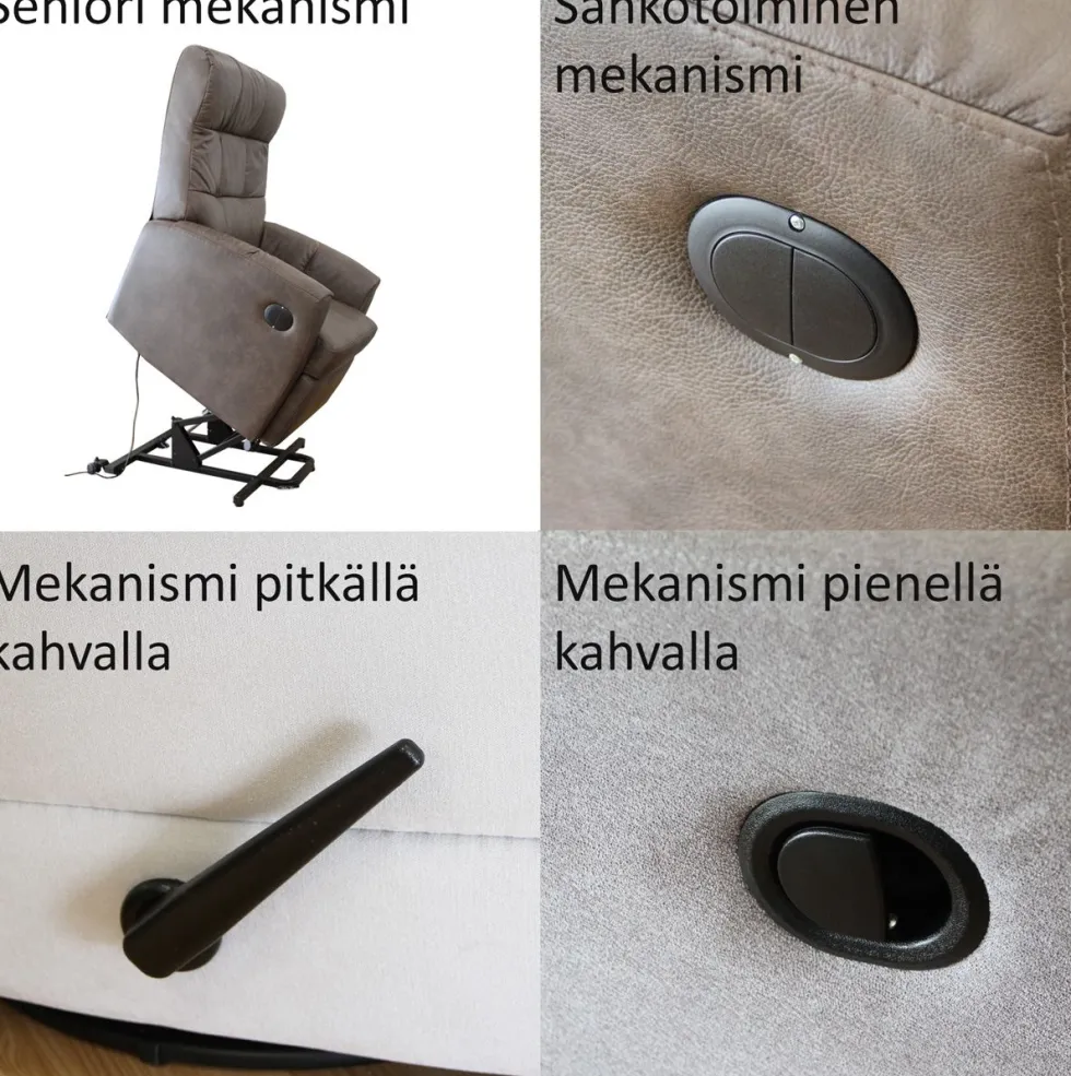 PK Furniture Togo Kick reclinertuoli, nahkaa