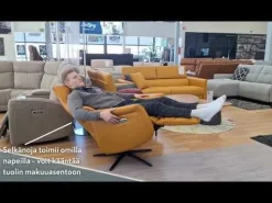 Quatro TV-tuoli sähkötoiminen, keltainen nahka