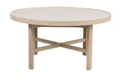 Rowico Marsden sohvapöytä 90cm, beige / valkopesty tammi
