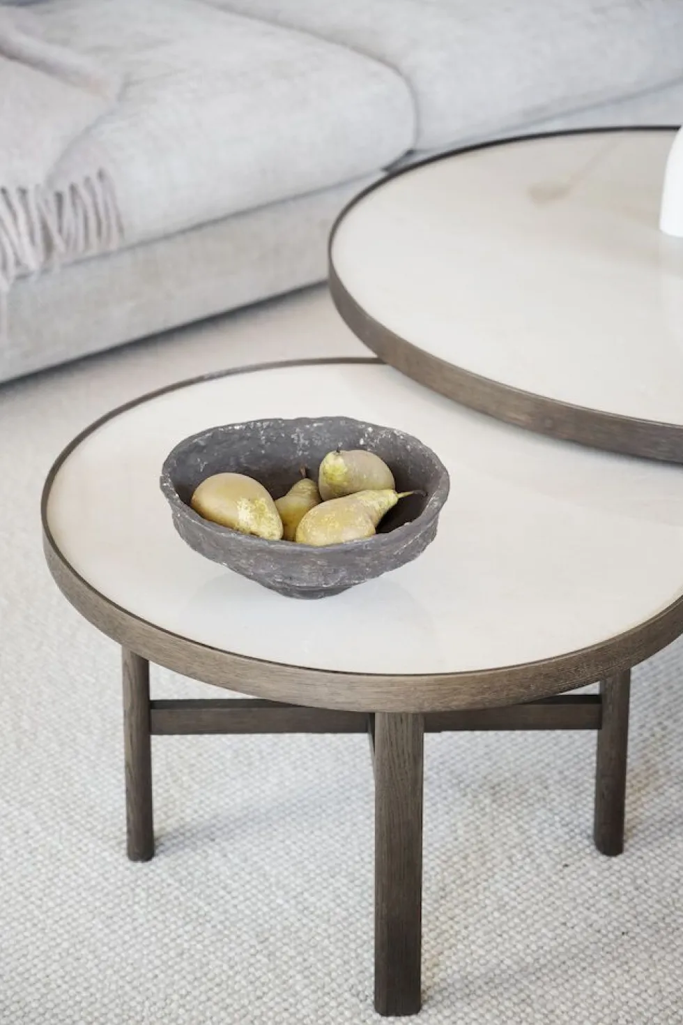 Rowico Marsden sohvapöytä 60cm, beige/ruskea tammi
