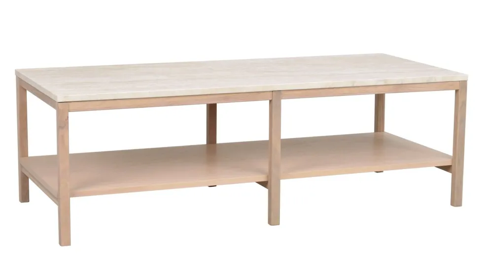 Rowico Orwel sohvapöytä, beige/valkopesty