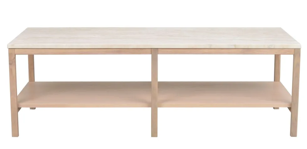 Rowico Orwel sohvapöytä, beige/valkopesty