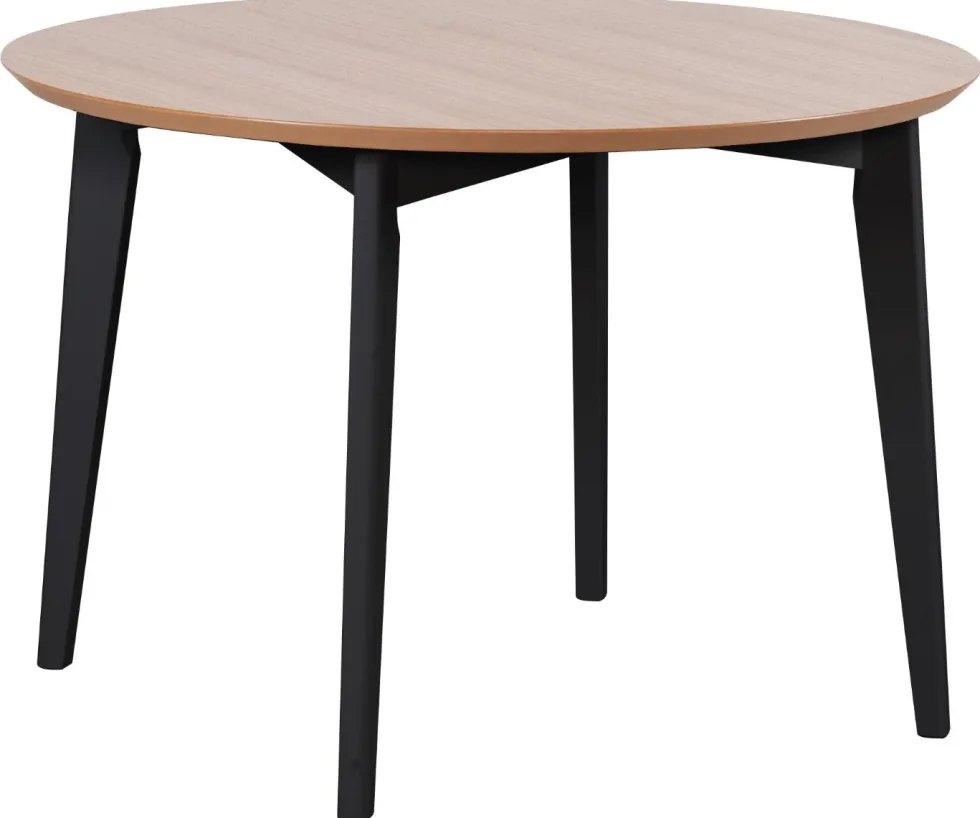 Touko ruokapöytä pyöreä 110cm, musta/tammi