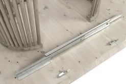 Tyyni ruokapöytä 115cm rimajalalla, musta
