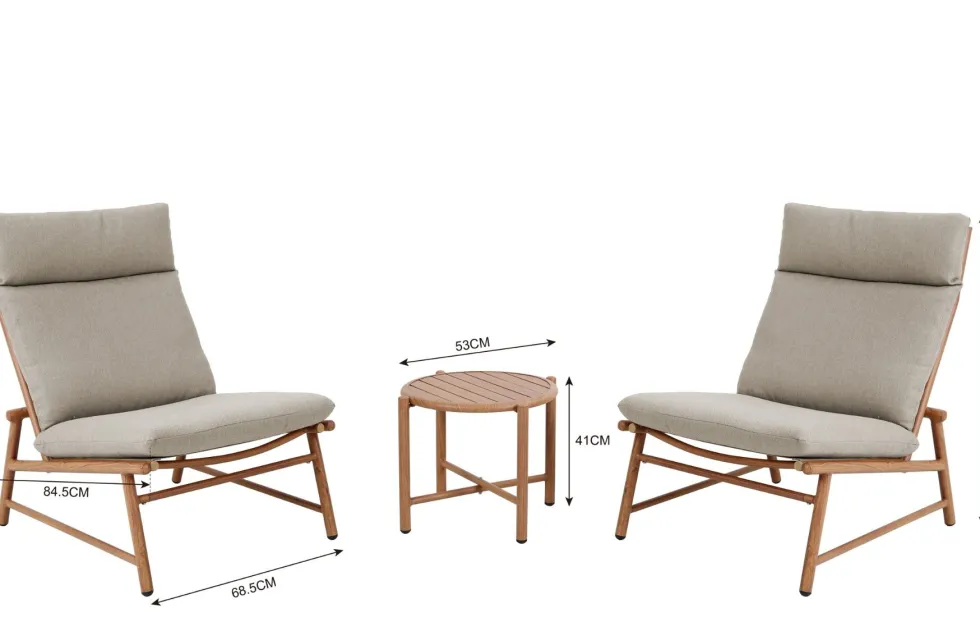 Vanamo nojatuolisetti kahdelle ulkokäyttöön beige
